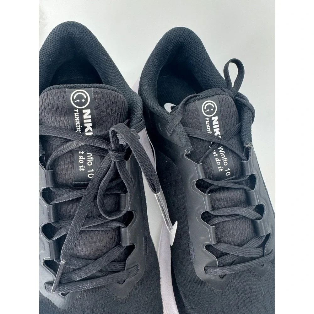 Nike Winflo 10 Running Shoes Mens 10.5 Black White DV4022-003